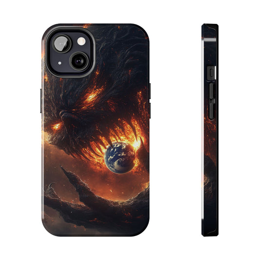 Tough Phone Case — "Fiery Cosmic Monster"