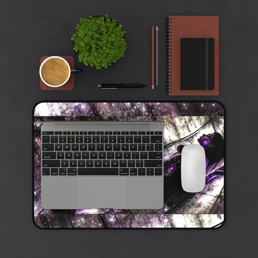 Cosmic Rest Desk Mat — Purple Galaxy