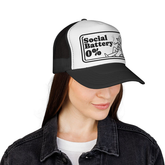 Trucker Cap -"Social Battery 0%"